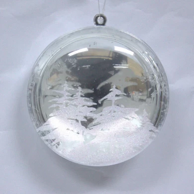 Salable High Quality Christmas Plastic Flat Ornament