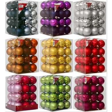 Shatterproof Solid Colored Plastic Christmas Ball