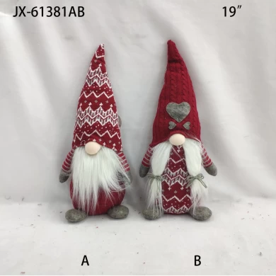 Wholesale Christmas tree gift toys Home Hanging Decoration Felt Fabric Lovely Christmas faceless doll