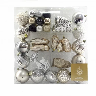 Wholesale indoor Christmas ornament shatterproof plastic Xmas decorative ball
