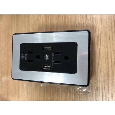 American amazon alexa remote control dual USB charger smart home wifi smart plug wallplate usb wall socket outlet