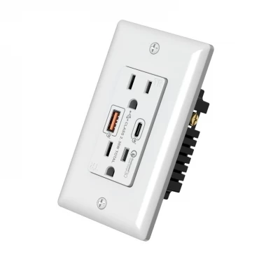 Fast Charging USB - Type -C PD Charging Dual QC 3.0 Quick Charge USA Outlets Wall Outlets