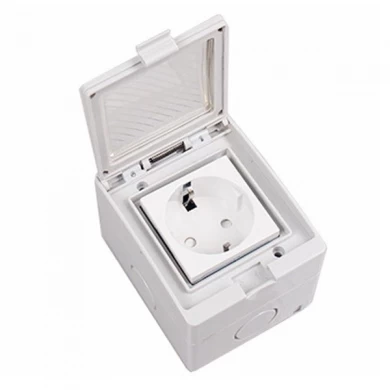 French socket waterproof box and single German socket waterproof box, EU schuko socket IP55 Waterproof box 
