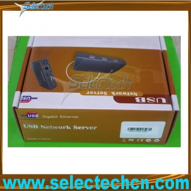 Hot Πώληση 1000M / 100M / 10M 4 Port USB 2.0 Δικτύωση διακομιστή SE-SK-304U