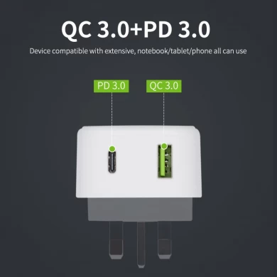 PD QC محول السفر السريع العالمي العالمي US UK المملكة المتحدة الاتحاد الأوروبي نوع C منفذ USB للسفر العالمي BS8546 شاحن سريع المملكة المتحدة قابس المحول