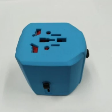 Promotional gift 2500MA Dual USB Charger Universal World Travel Adapter China Supplier