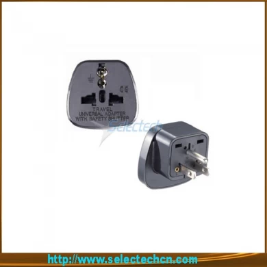 Safe Multi Adapter Series Universal To 3 Pin USA Plug Adapters With Secuity Gate  SES-5
