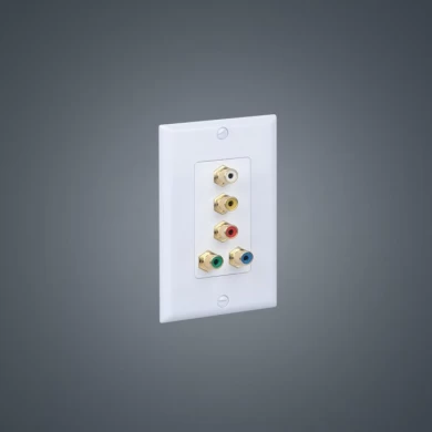 Standard Audio/Video Wall Jack, RCA insert the wall plate Panel of multifunctional Media accessories