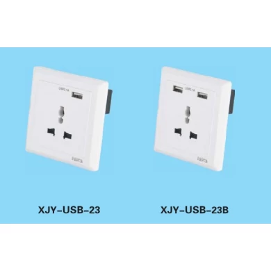 UK wall Socket faceplate charger 16A 240V British standard Wall in AC socket Outlets with Single port USB Socket Charging 5V 2.1A