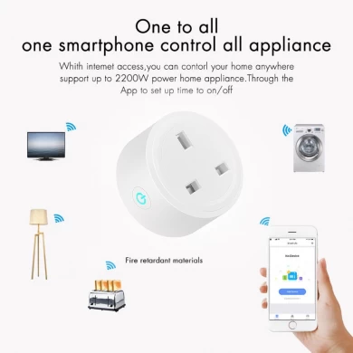 US Smart socket WiFi Afstandsbediening Timing aan / uit De Power Samrt Home plug Elektrische Mini Socket Ondersteuning Alexa Google