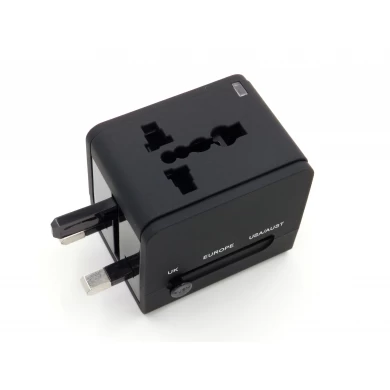 Cargador adaptador de viaje palabra para viajar con obturador de seguridad USB Y 2.1A Salida SE-MT148U-2.1A