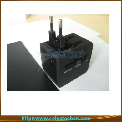 USB Charger  Word Travel Adapter For Travel With Safety Shutter And 2.1A Output SE-MT148U2-2.1A