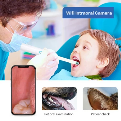 الكاميرا اللاسلكية WiFi عن طريق الفم الأسنان 1080p HD قابلة للتعديل 8 LED WIFI المنظار الداخلي للمنظار لأداة طبيب الأسنان