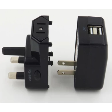 unique design dual usb Schuko Plug Adapter universal And 1A Output SE-MT82