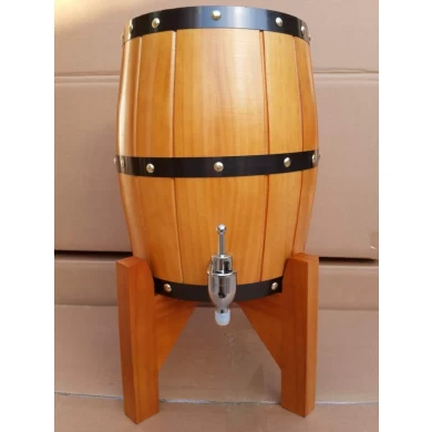 mini wooden barrel with stainless steel beer keg inlay