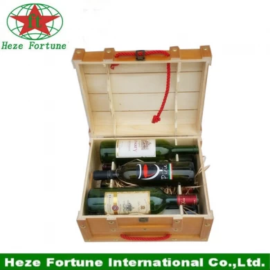 China handgefertigten Kiefer / Paulownia Holz Weinkisten zum Verkauf