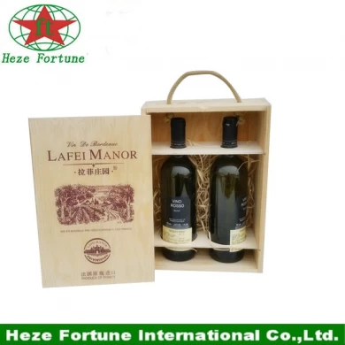 China handgefertigten Kiefer / Paulownia Holz Weinkisten zum Verkauf