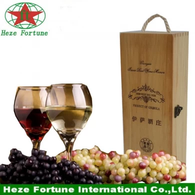 Custom design paulownia wooden wine box