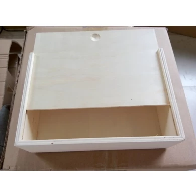 Gift packing wood slid lid box customized size