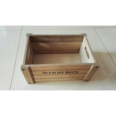 Natrual paulownia wood folding wooden box crates China made