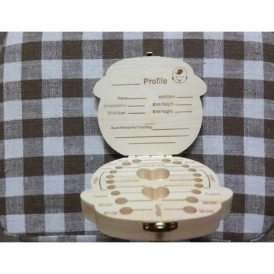 Natrual Kiefer Holz Milchzähne Box China-Hersteller