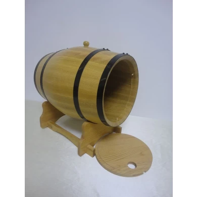 Open lid oak barrel with SGS food grade foil bag liner