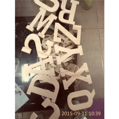 Unfinished eco friendly paulownia wooden letters