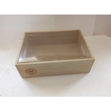 Wooden box with clear lid