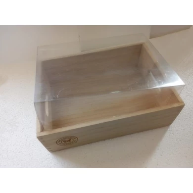 Wooden box with clear lid