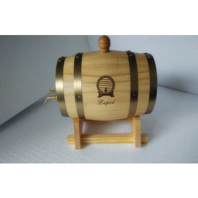 رخيصة خشب الصنوبر النبيذ برميل مع شعار مخصص حجم لون