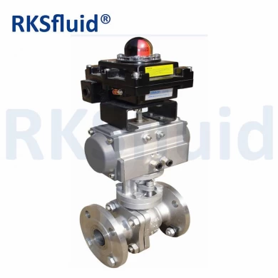 1/4"-4" Stainless Steel 2PC Pneumatic Flanged Ball Valve