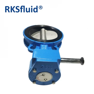 3 inch ductile cast iron manual resilient seat butterfly valve wafer type PN16 150 lbs for water supply