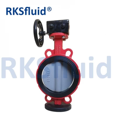 4 inch DN100 factory worm-gear flanged epdm butterfly valve