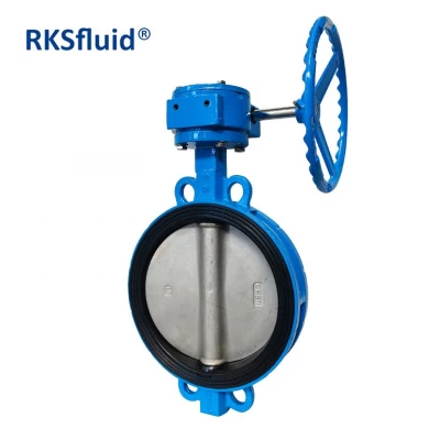 6inch DN150 PN25 SS431 stem wafer butterfly valve with gearbox and handwheel