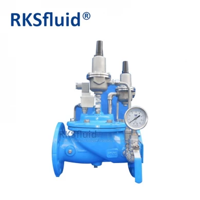 ANSI JIS Automatic Hydraulic Flow Control Valve Water Ductile iron Dual Stage Pressure Reducing Valve Control Valve PN10 PN16