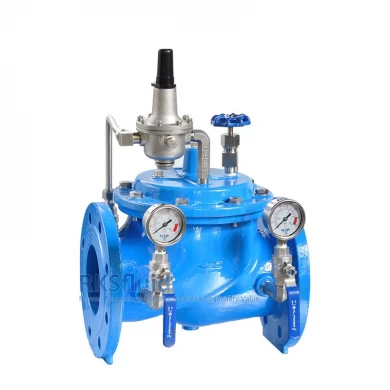 Анси гидравлический контрольный клапан проточный проточный клапан проводной железо DN80 Снижение давления для воды для воды