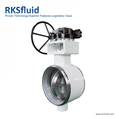 API 598 DN800 CF8 Butt-weld type metal three offset butterfly valve manufacturers price