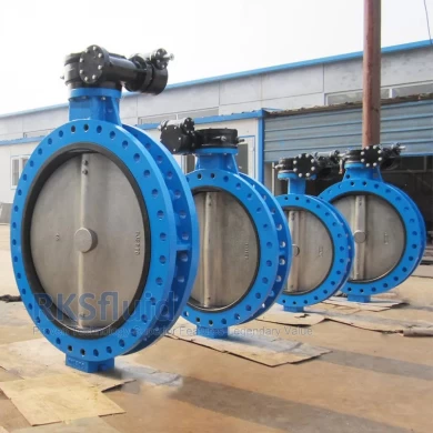 API DIN standard 12in ductile iron U type flange butterfly valve for water treatment