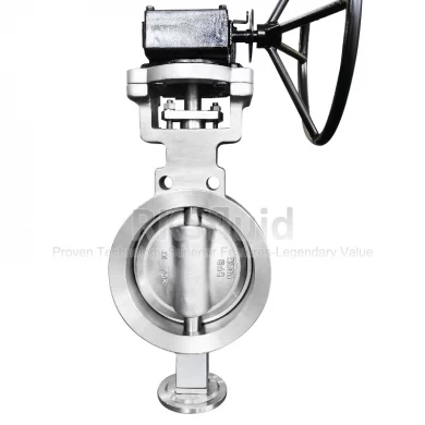 API WCB Stainless steel PN16 Wafer/Lug Type metal seated Triple Eccentric Butterfly Valve