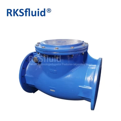 API metal seated brass GGG50 ductile cast iron double flanged end swing check valve PN16 for desalination