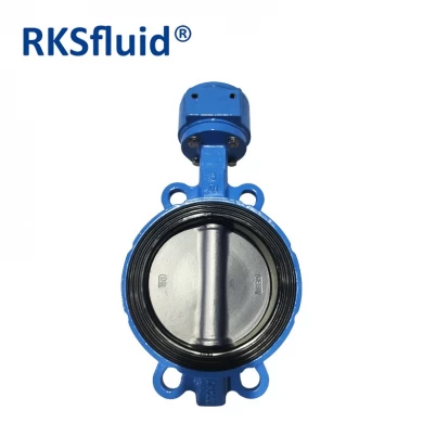 API water treatment valve DN150 PN16 CF8M ductile iron wafer type resilient seat butterfly valve