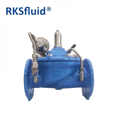 Automatic hydraulic control valve diaphragm type flange ends pressure reducing for irrigation