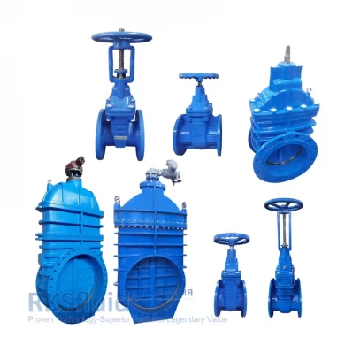 BS EN DN150 Ductile Cast Iron Metal Seated Flange Gate Valve PN16 PN25 for water