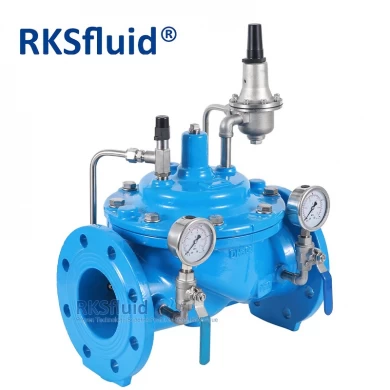 BS EN flow hydraulic control valve ductile cast iron dn100 Flange pressure reducing valve PN16 for water system