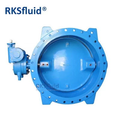 BS EN large size valve PN16 steel sleeve EPDM disc sealing double eccentric flange butterfly valve for industrial pipelines