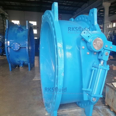 BS EN non slam tilting check valve ductile iron hydraulic tilting disc butterfly type check valve with hydraulic damper