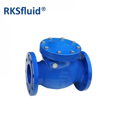 BS5153 Ductile Iron DI CI Swing Flange Check Valve DN100 PN10 PN16 Class150 for Oil Water Gas