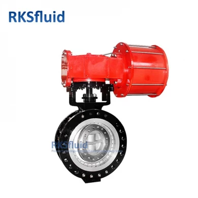 Best High Performance Pneumatic Double Flange dn500 Triple Eccentric Butterfly Valve 150lbs