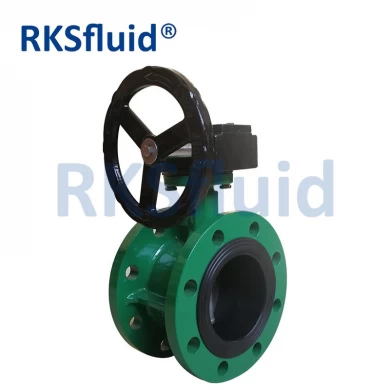 Cast iron/ductile iron wafer PN16 butterfly valve with level stainless steel