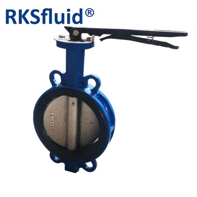Cast iron manual operated hand lever wafer type butterfly valve